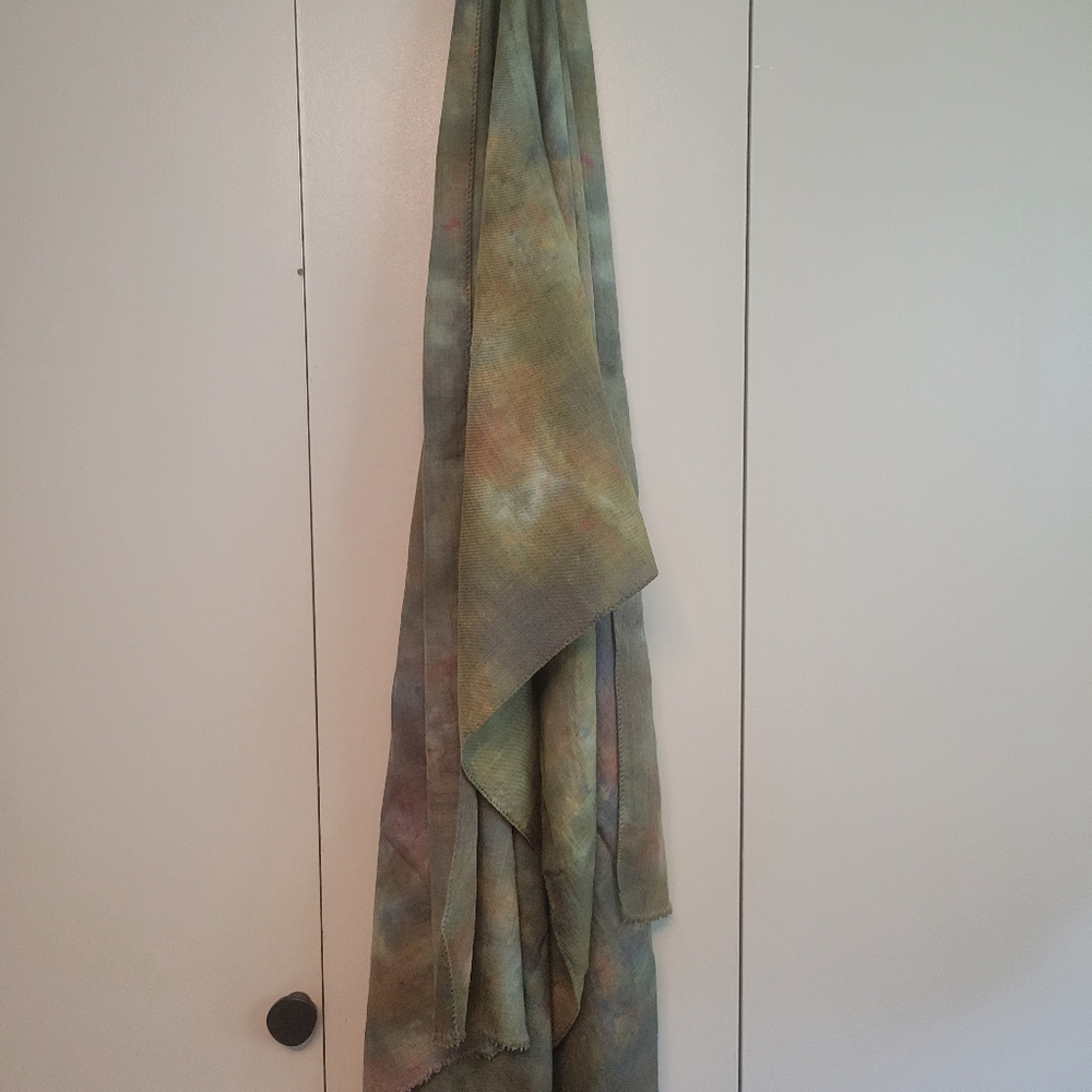 UPSTATE Tie Dye Wool-blend Scarf Moss